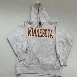 VTG Champion Reverse Weave University Of Minnesota Hoodie Sz Small Distressed